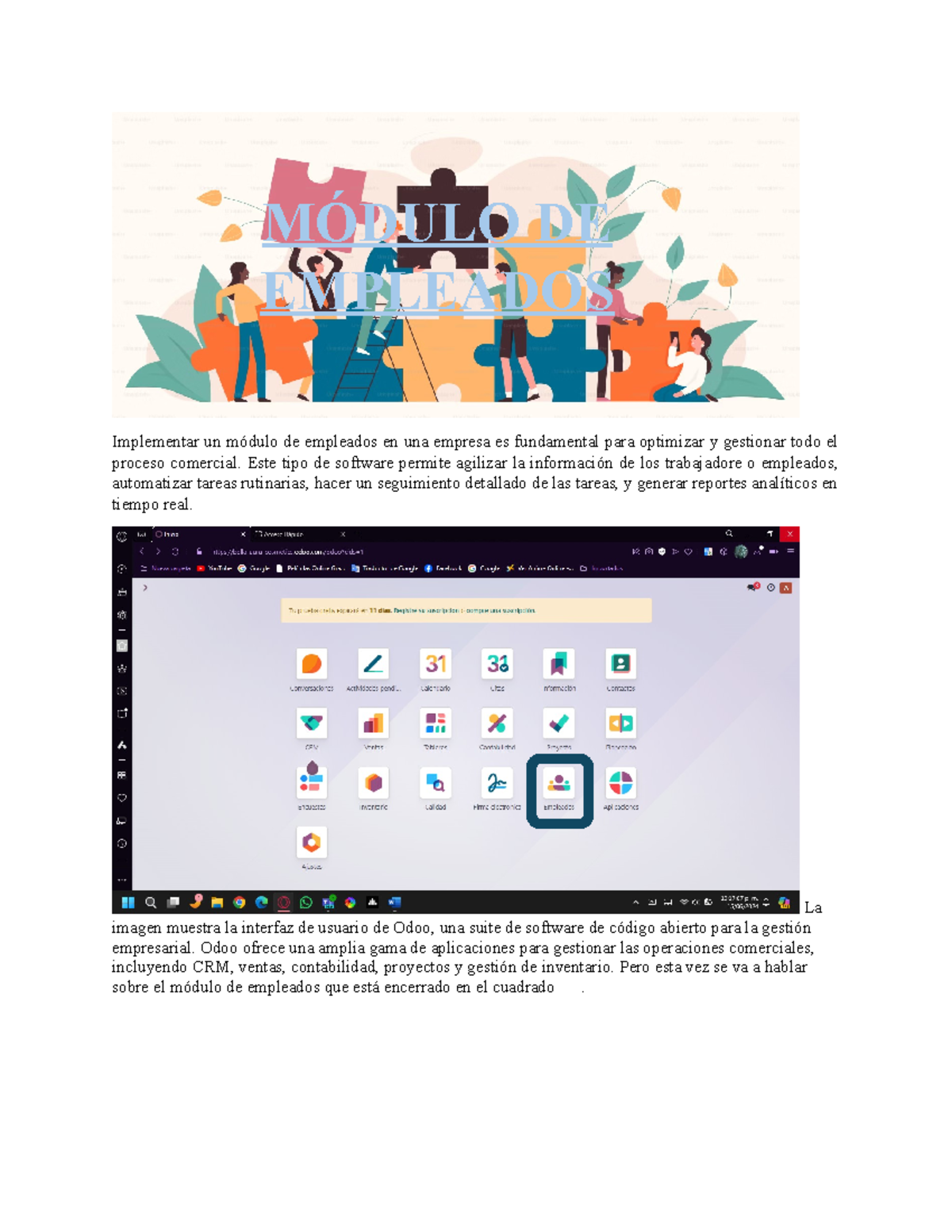 Módulo de Empleados - Esta es la breve descripción de como elaborar el ...
