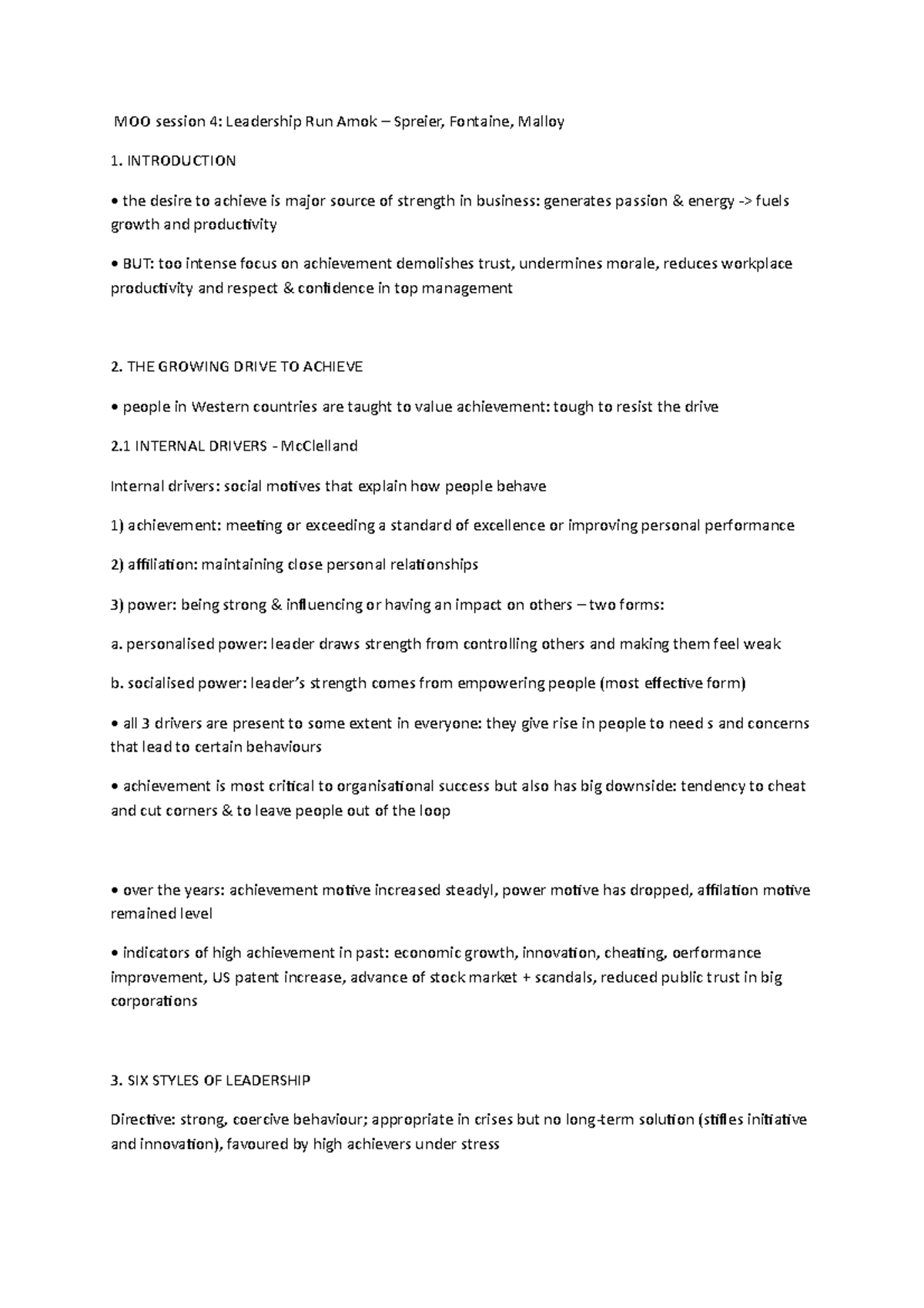 Session 4 leadership run amok MOO session 4 Leadership Run Amok