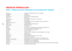 Medische Terminologie Danneels - MEDISCHE TERMINOLOGIE DEEL 1 : REGELS ...