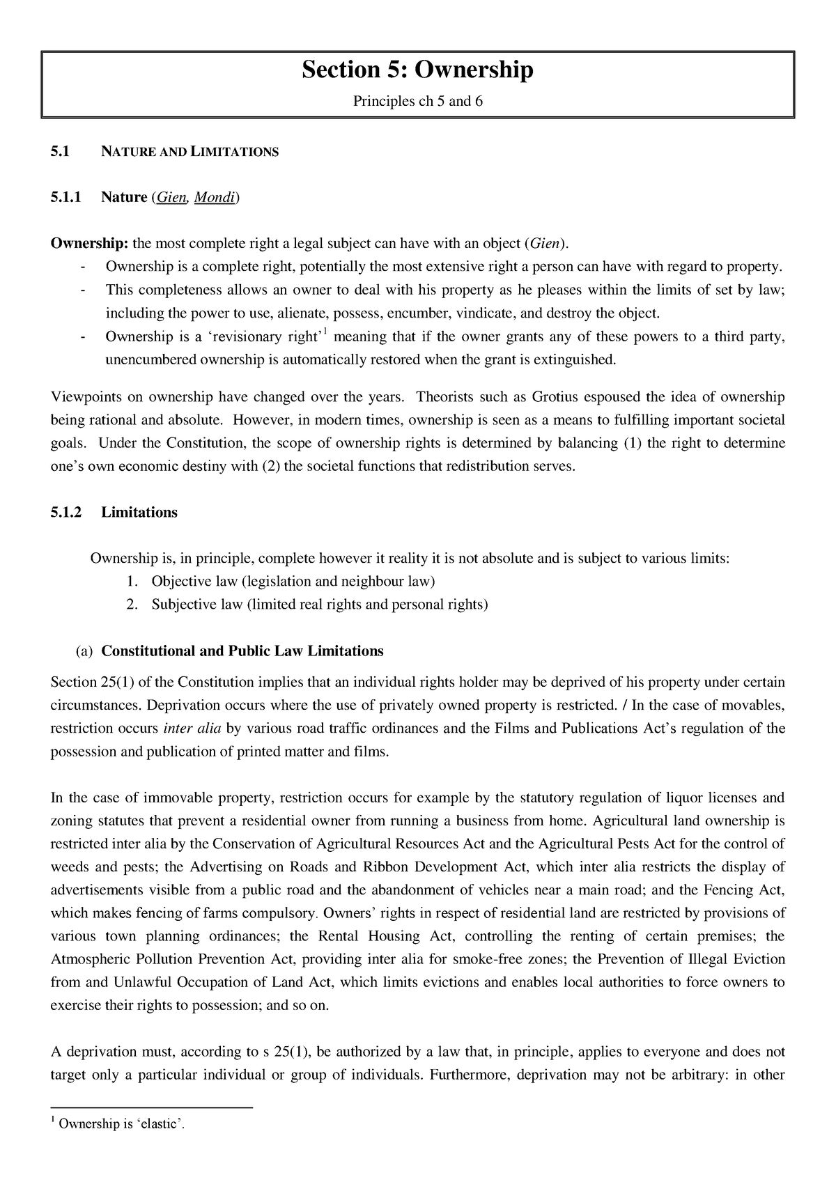 Section 5 - Ownership - Section 5: Ownership Principles ch 5 and 6 5 ...