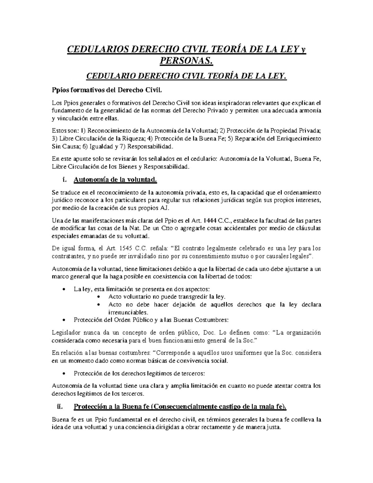 Teoria DE LA LEY - CEDULARIOS DERECHO CIVIL TEORÍA DE LA LEY y PERSONAS ...