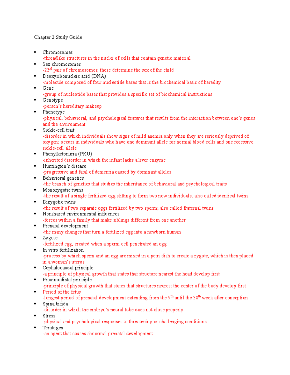 Psy-357 ch 2 study guide (vocab words) - Chapter 2 Study Guide ...