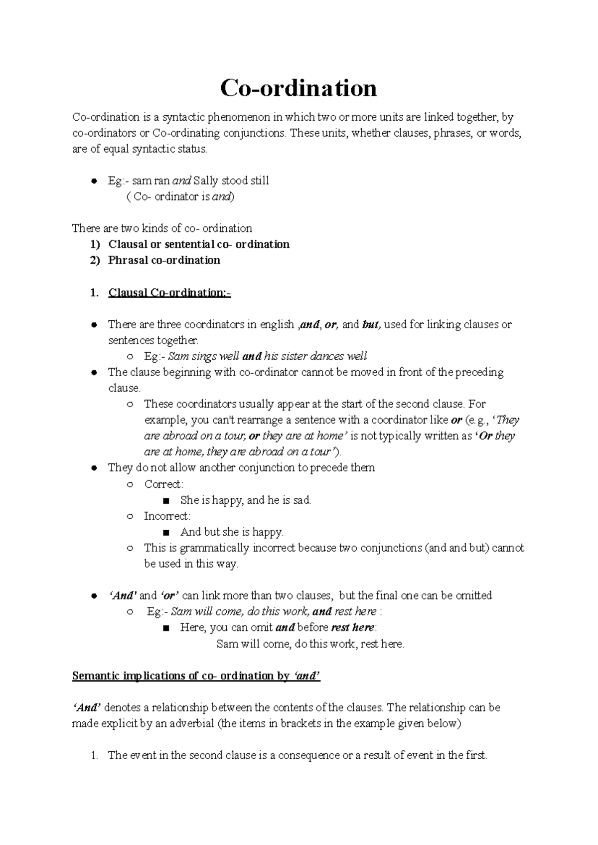 Co-ordination - About Co-ordination - Co-ordination Co-ordination is a ...