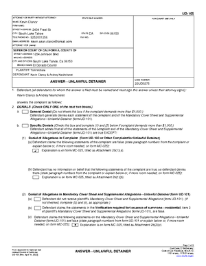 Sc135 - Lecture notes - Form Approved for Optional Use Judicial Council ...