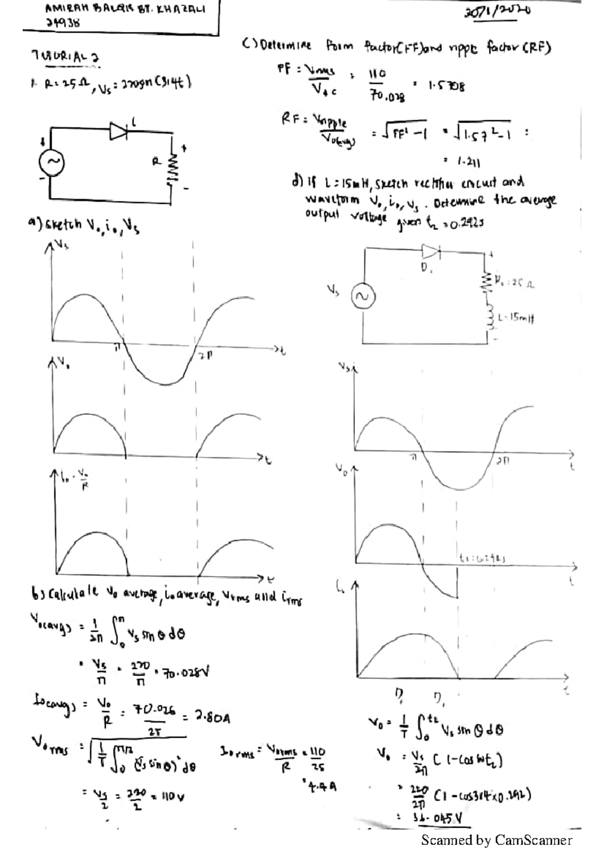 Tutorial 2 - Power Electronics - Studocu