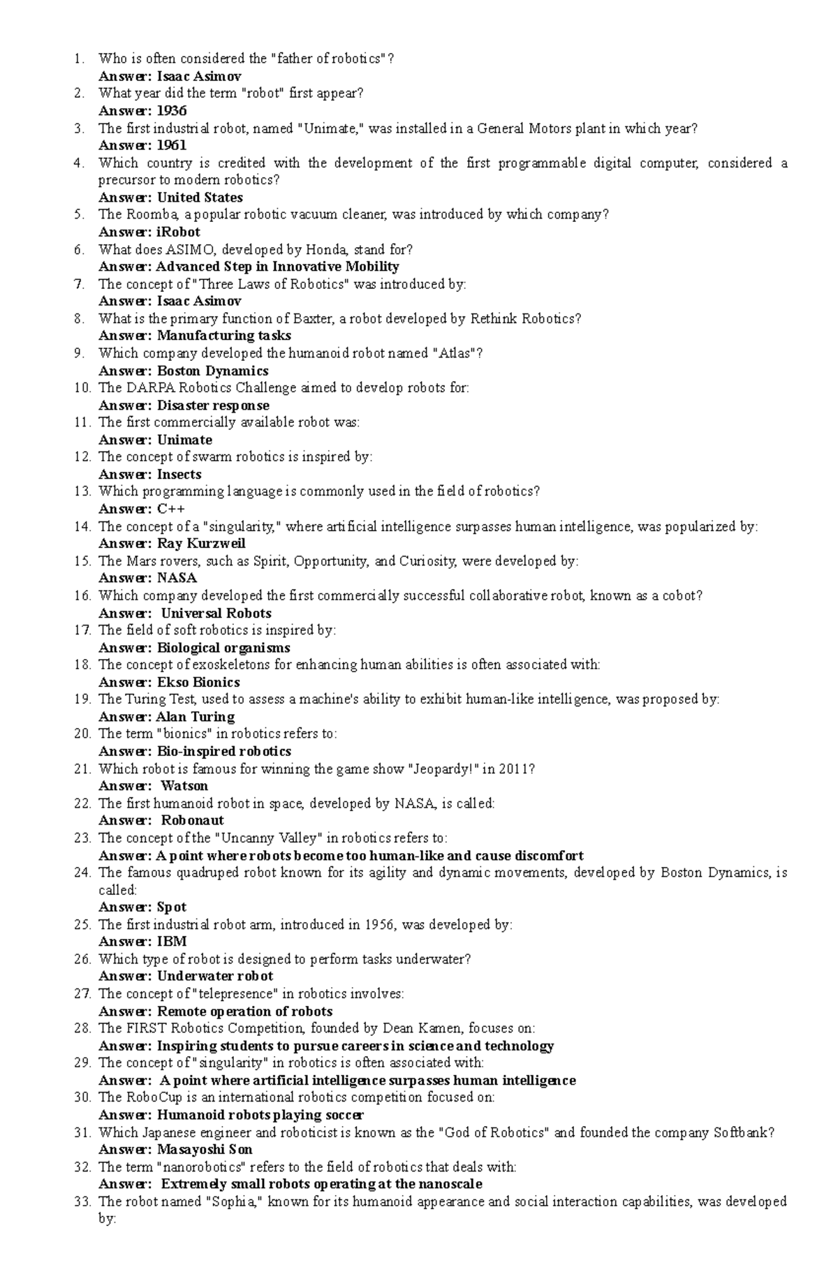 Robotics reviewer 2024 - Who is often considered the 