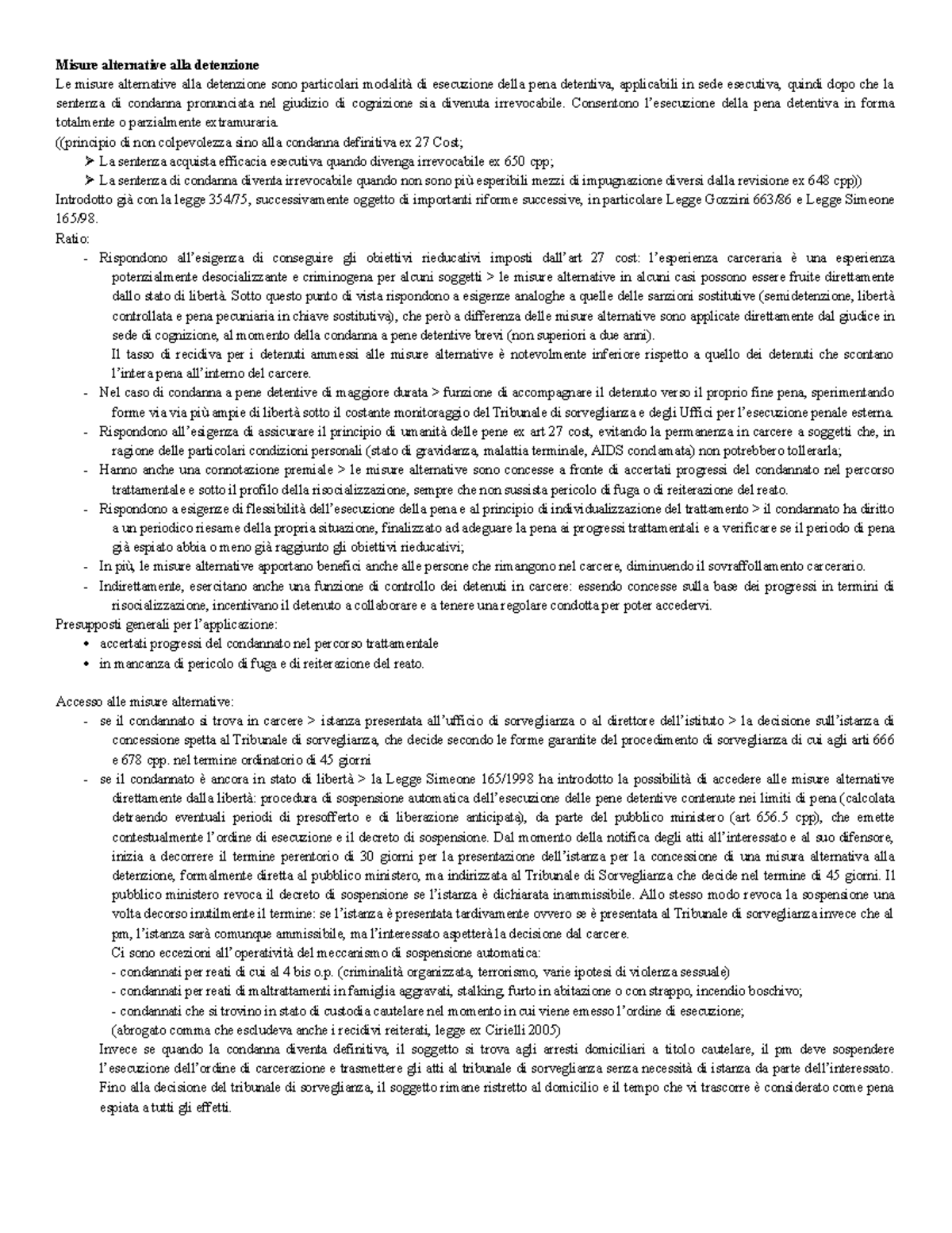 Misure alternative alla detenzione Consentono l’esecuzione della pena detentiva in forma Studocu Misure alternative alla detenzione Consentono l’esecuzione della pena detentiva in forma Studocu