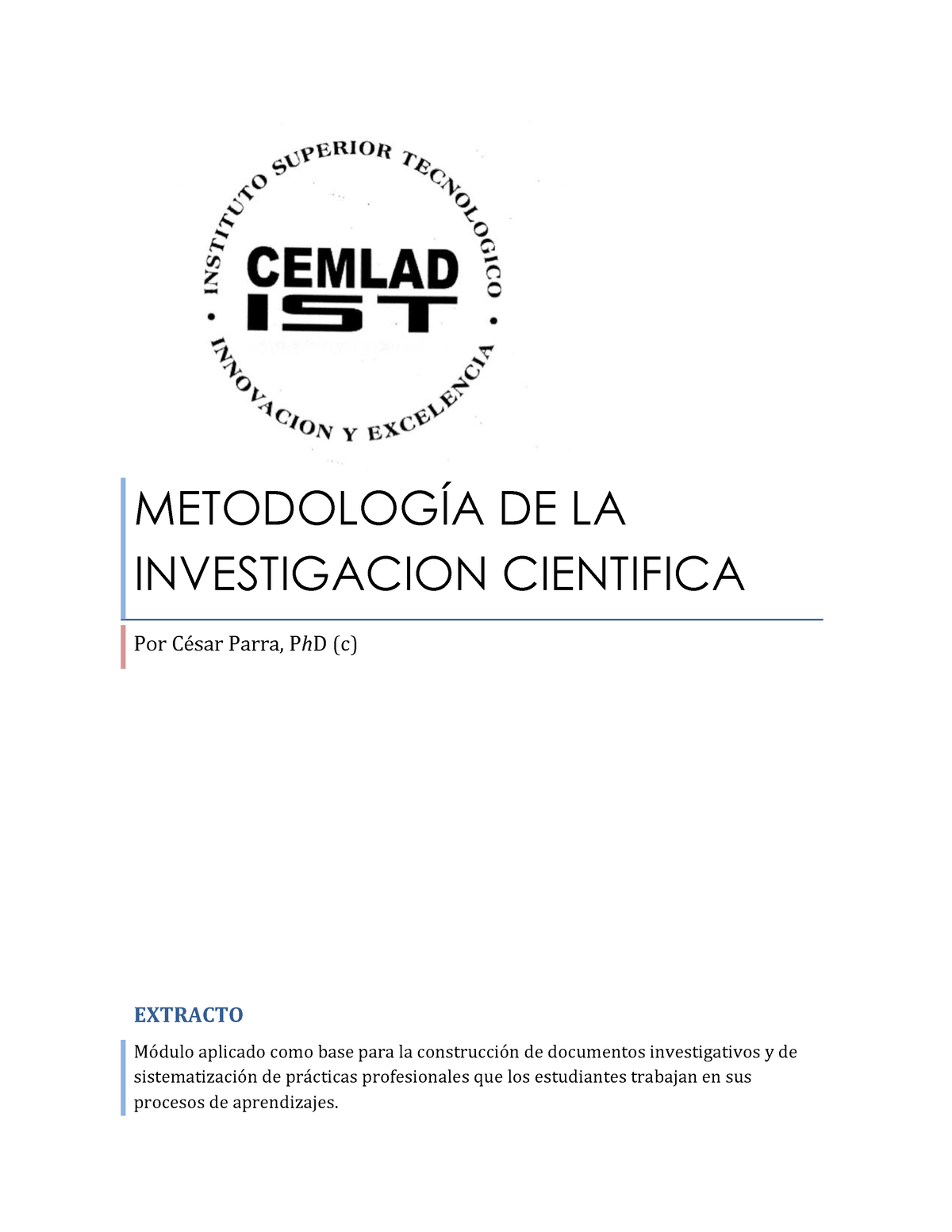 Metodologia DE LA Investigacion Cientifi - METODOLOGÍA DE LA ...