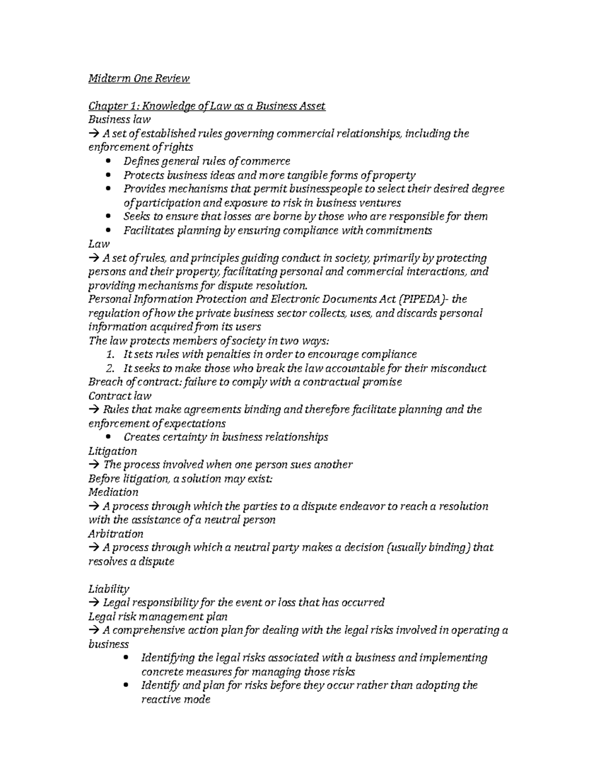 Midterm One Review Podio - Lecture Notes, All Textbook and Lecture ...
