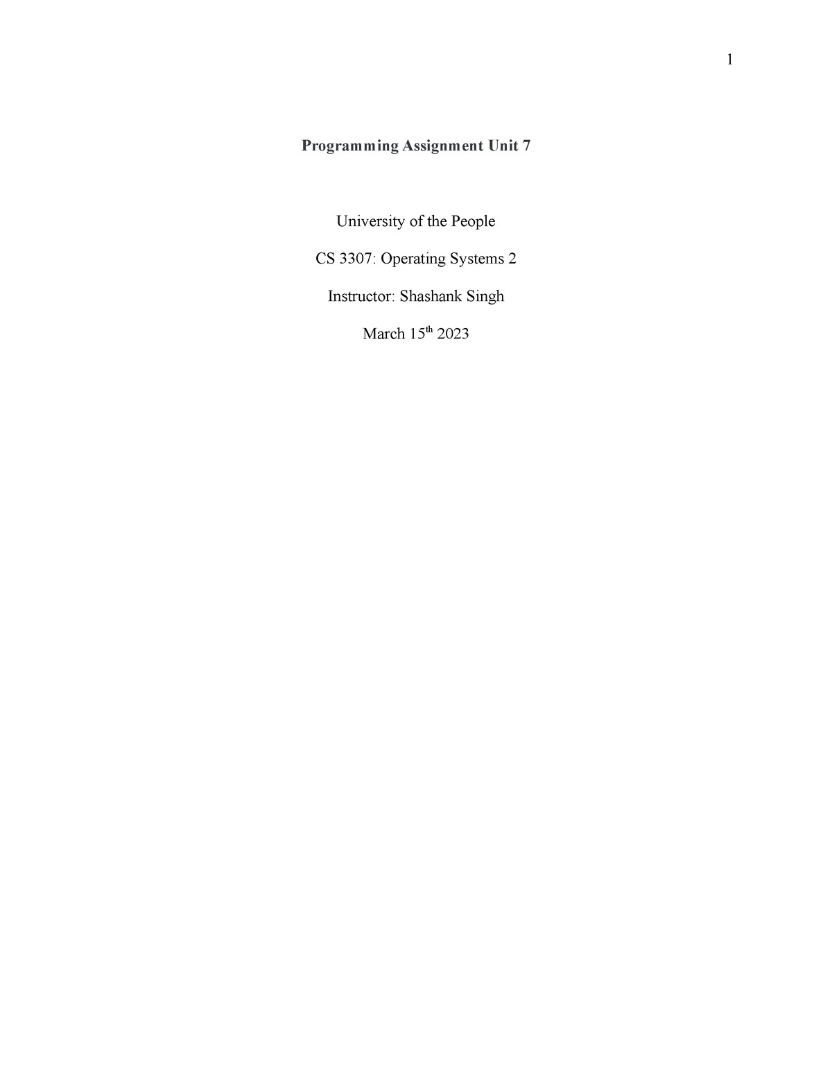 Unit 7 Programming Assignment - Programming Assignment Unit 7 ...