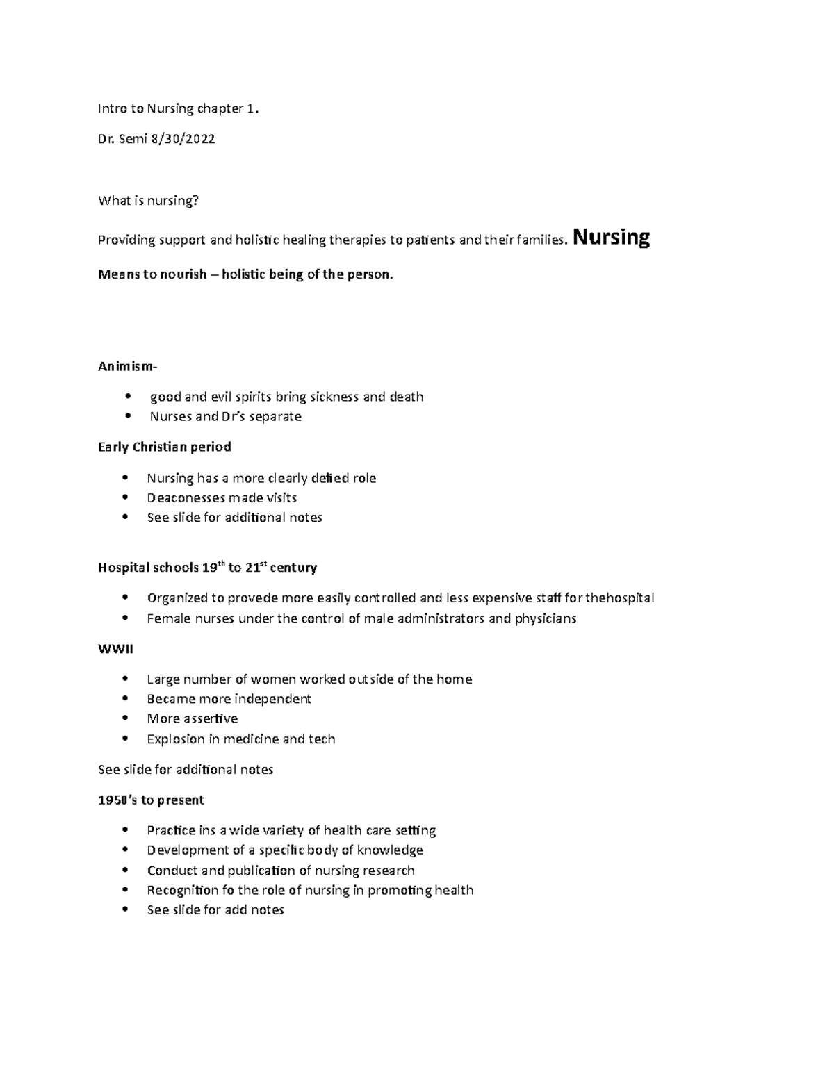 intro-to-nursing-chapter-1-notes-intro-to-nursing-chapter-1-dr-semi