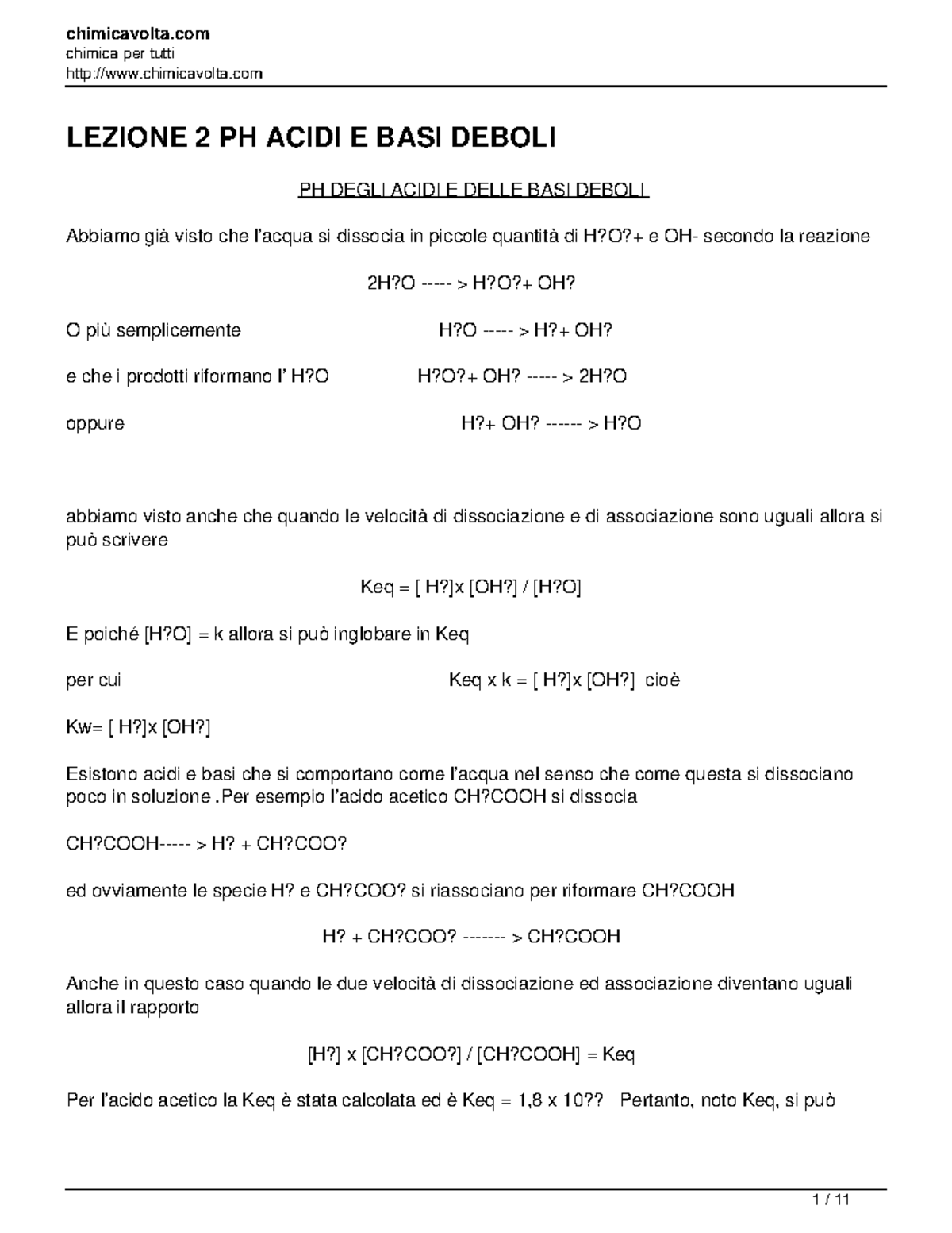 Lezione 2 - Ph Acidi E Basi Deboli - Chimicavolta LEZIONE 2 PH ACIDI E ...