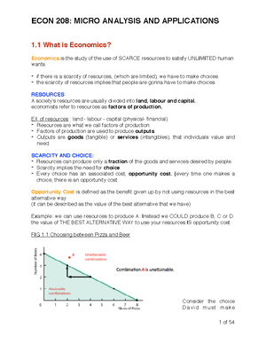 Ragan Econ 208 lecture notes - Microeconomics Midterm 1 Notes Chapter 1 ...