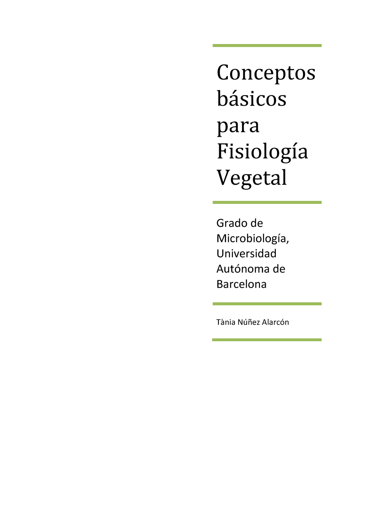 Fisiología Vegetal - Conceptos Básicos Para Fisiología Vegetal Grado De ...