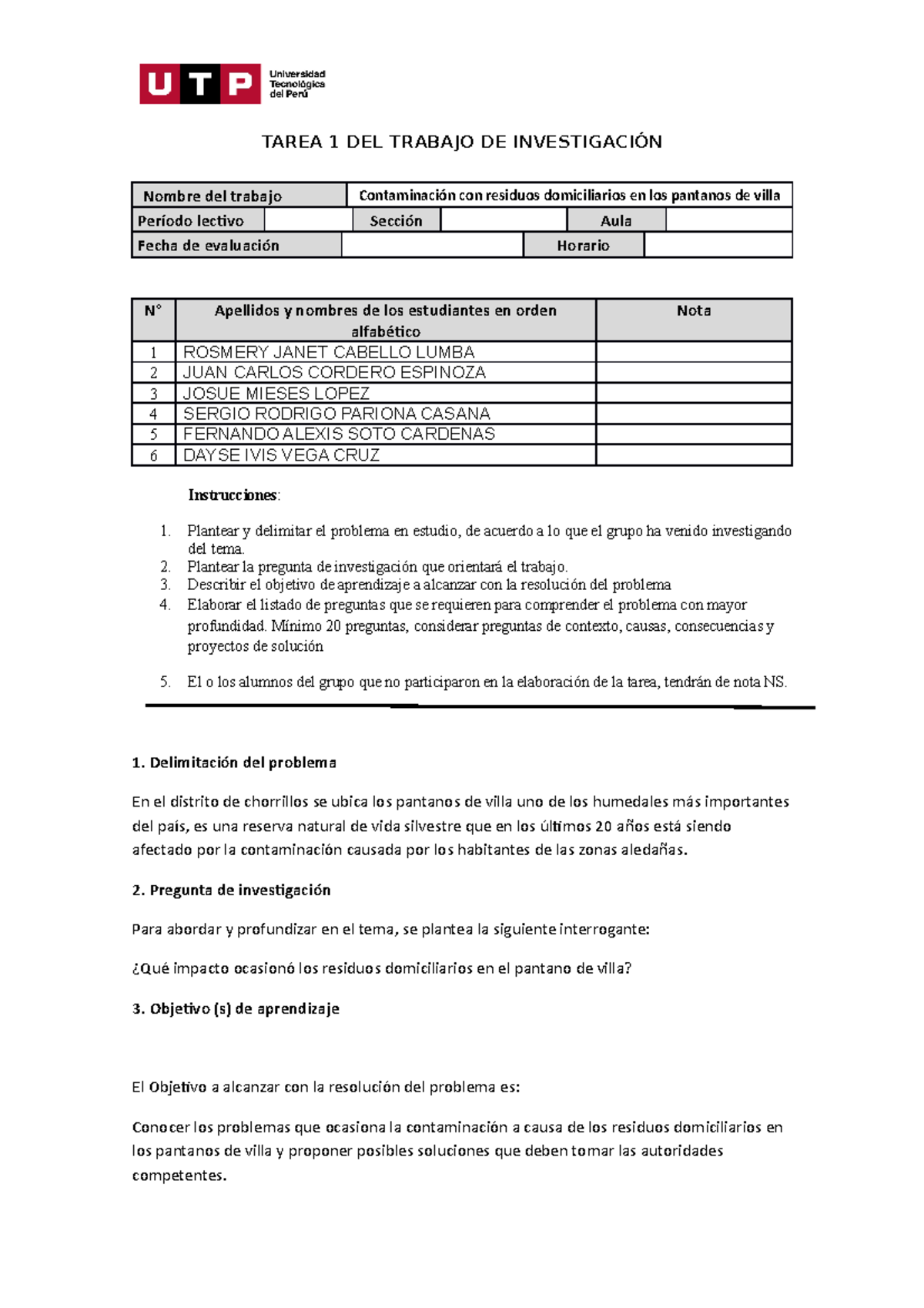 Semana 5 - Tarea 1 - Plantilla - Delimitación del tema de investigación ...