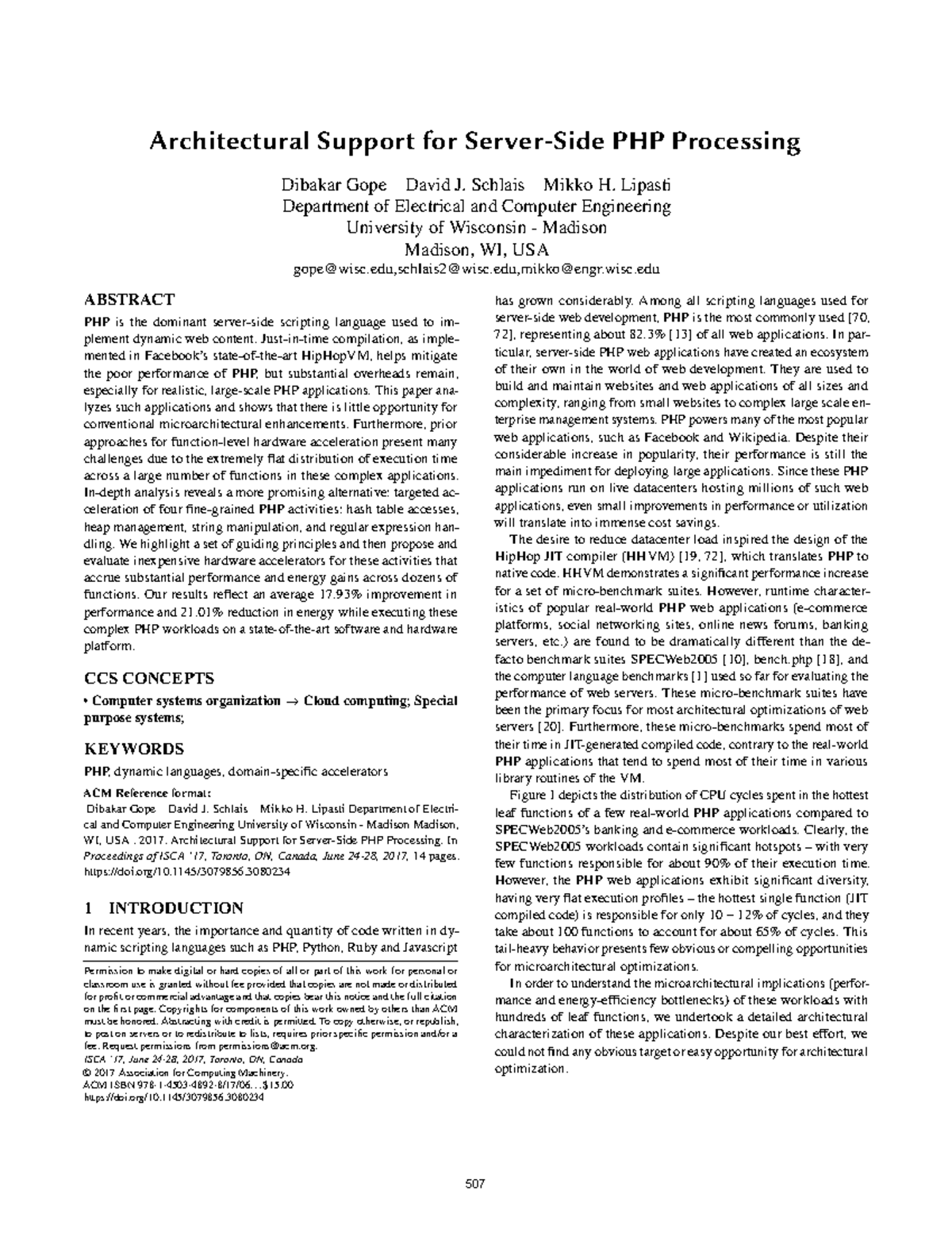 Architectural Support for Server-Side PHP Processing - ACM 2017 p507 ...