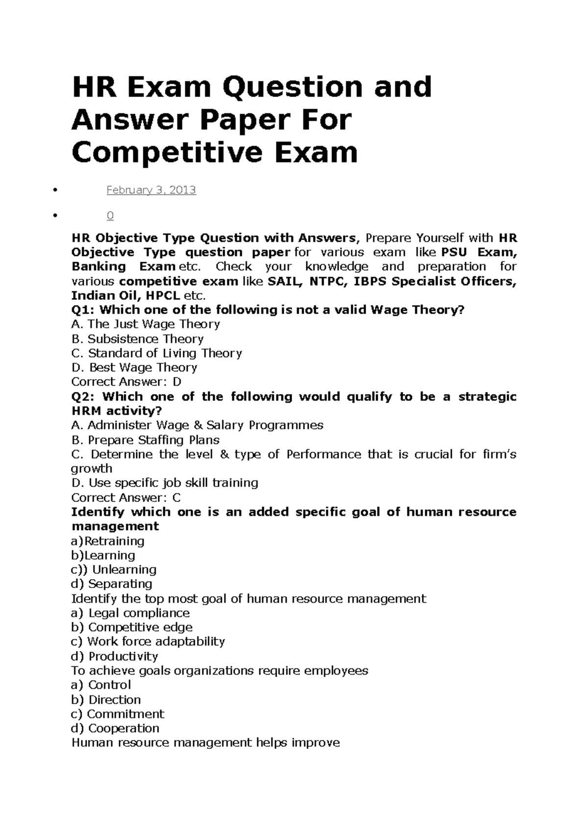 sample essay for competitive exams