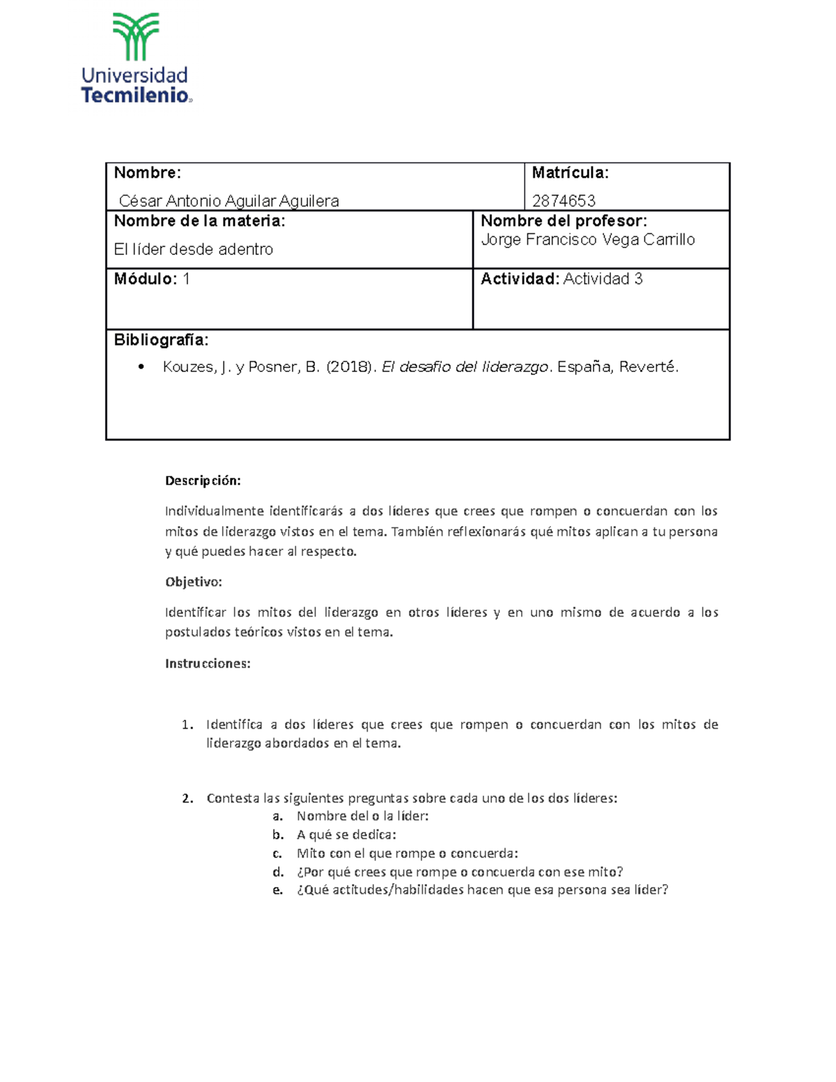 Actividad 3.-AL02874653 El Lider Dentro de Ti - Nombre: César Antonio ...