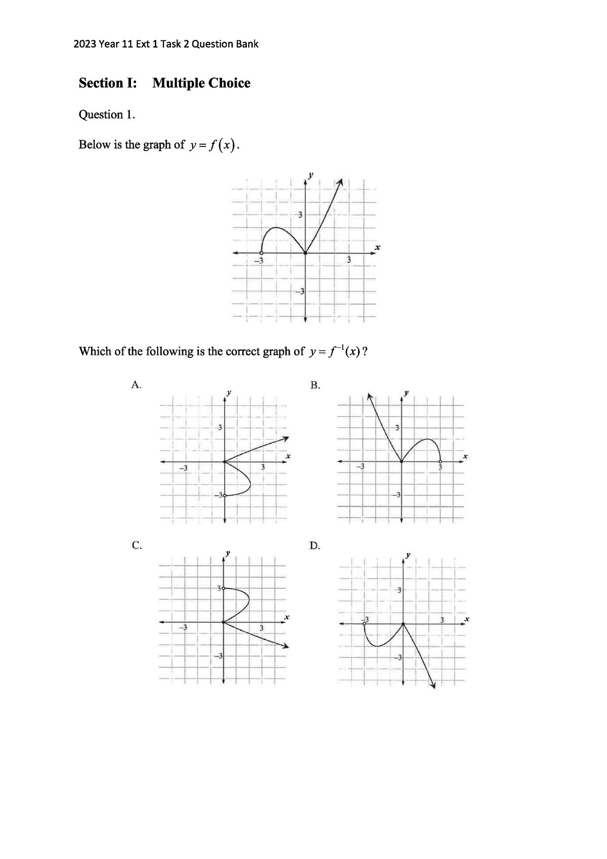 Year 11 Extension 1 Maths - Studocu