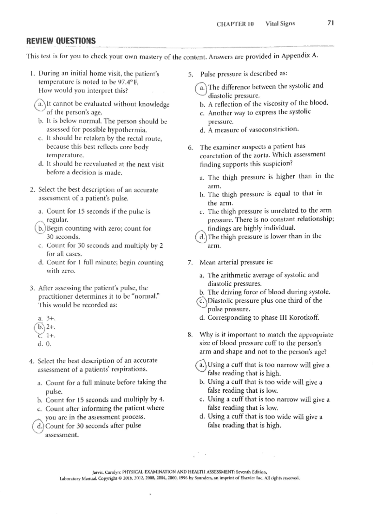 Ch 10 - From health assessment textbook. - NURS 381 - Studocu