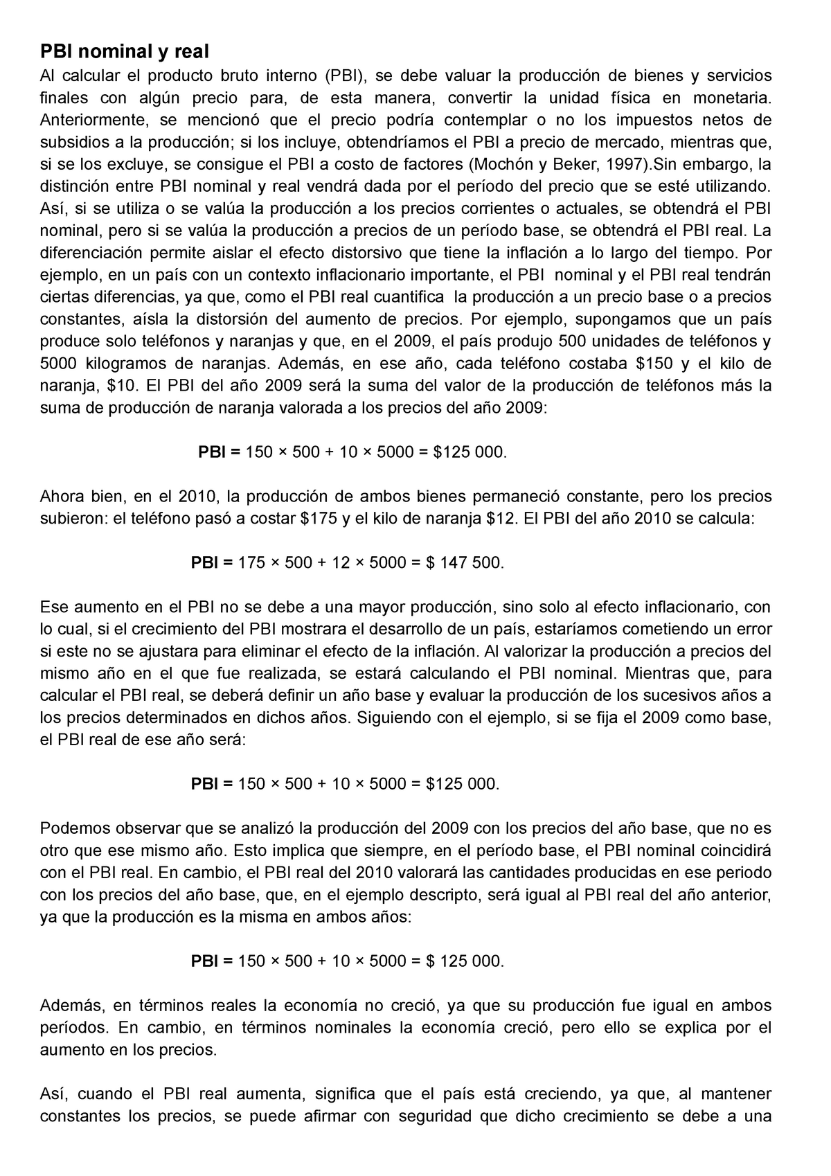 M1 3pbi Real Y Nominal Pbi Nominal Y Real Al Calcular El Producto Bruto Interno Pbi Se 4074