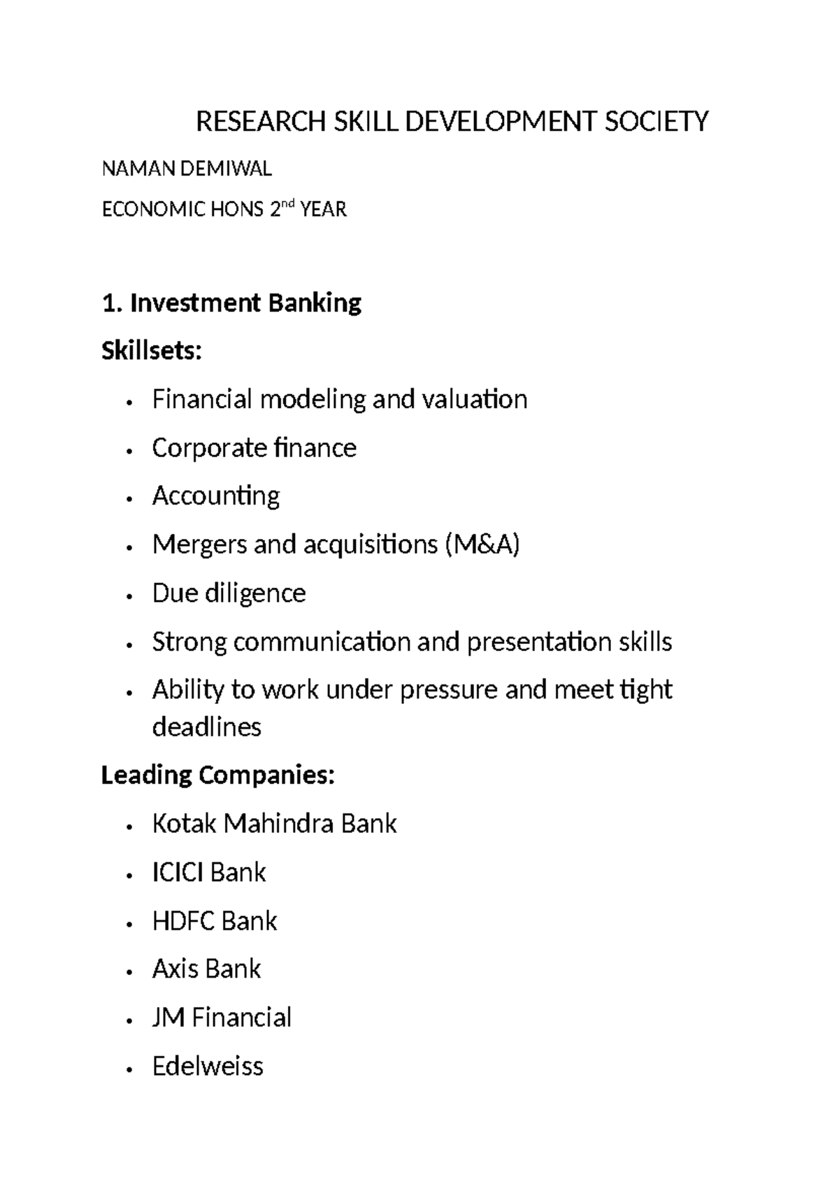 Research Skill Development Society - RESEARCH SKILL DEVELOPMENT SOCIETY ...