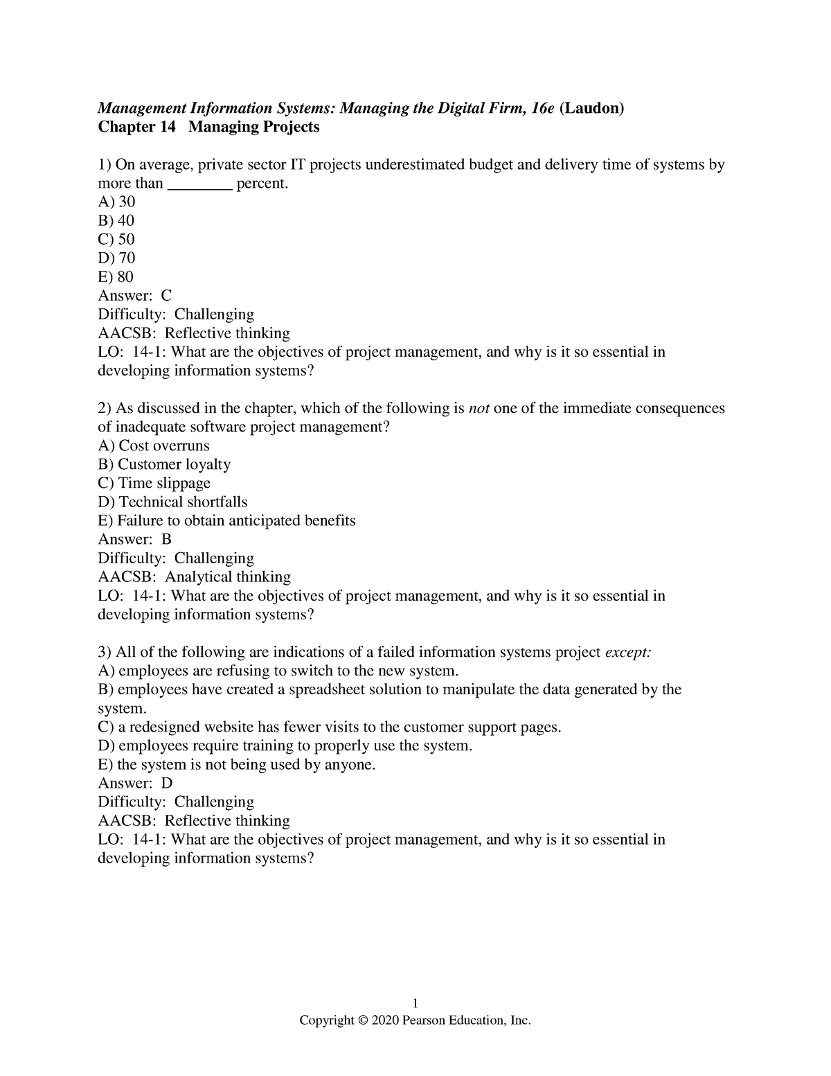 Chapter 14 Lecture Notes 1 Management Information Systems Managing The Digital Firm 16e