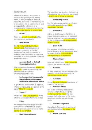 Notes CDI 3 - CDI 3- Specialized crime investigation 2 with simulation ...