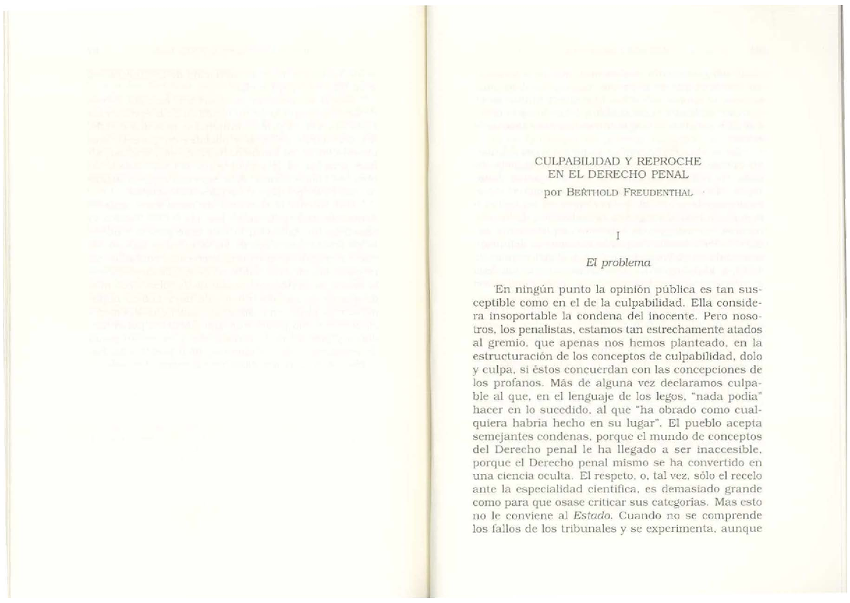 Freudenthal B Culpabilidad y Reproche en Der echo Penal ...