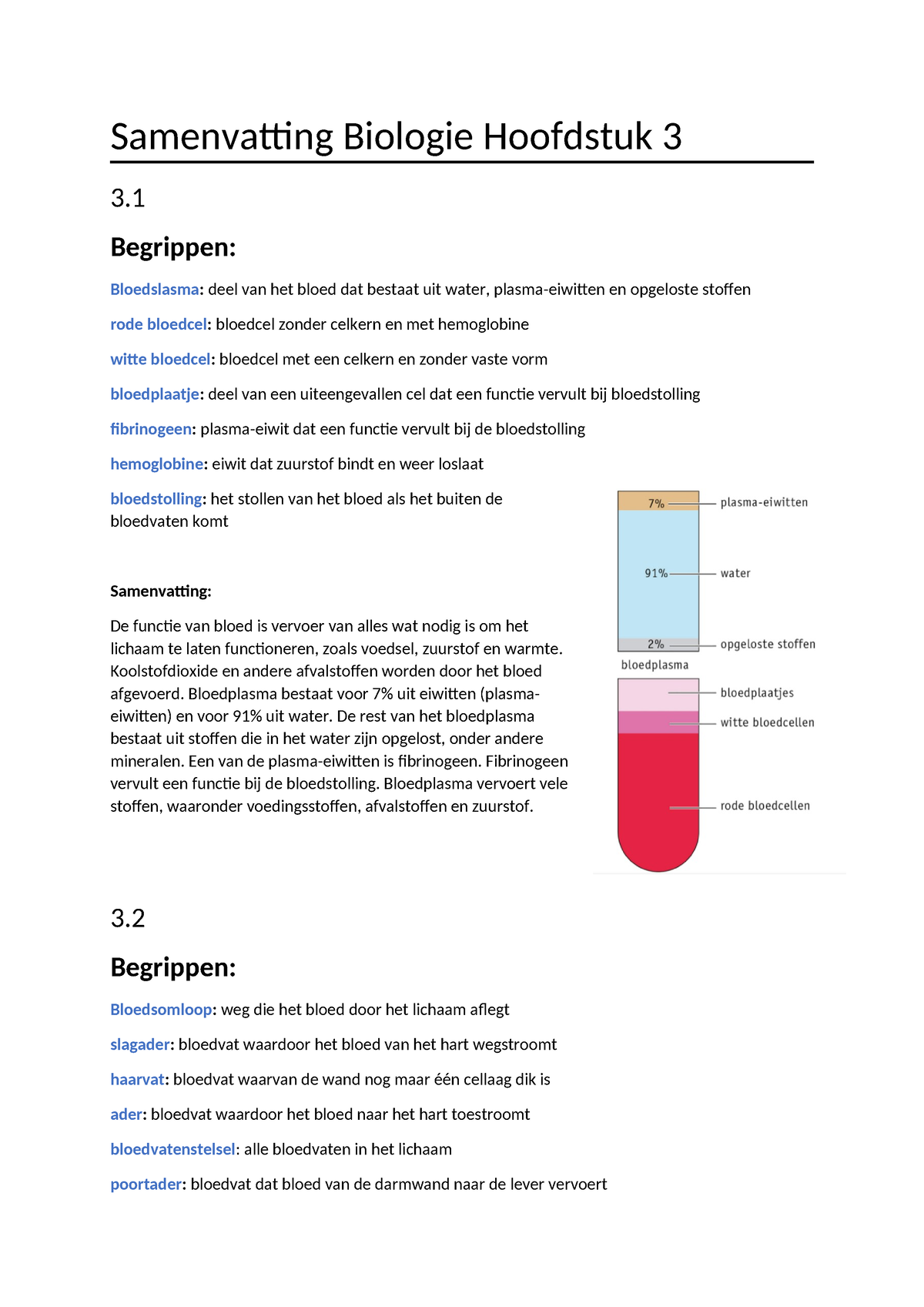 Samenvatting Biologie Voor Jou Thema 1 Hoofdstuk 3.1 Tm 3.4 Havo 2 ...