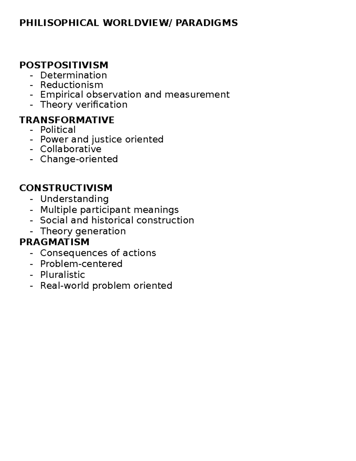 Quantitative Research - PHILISOPHICAL WORLDVIEW/ PARADIGMS ...