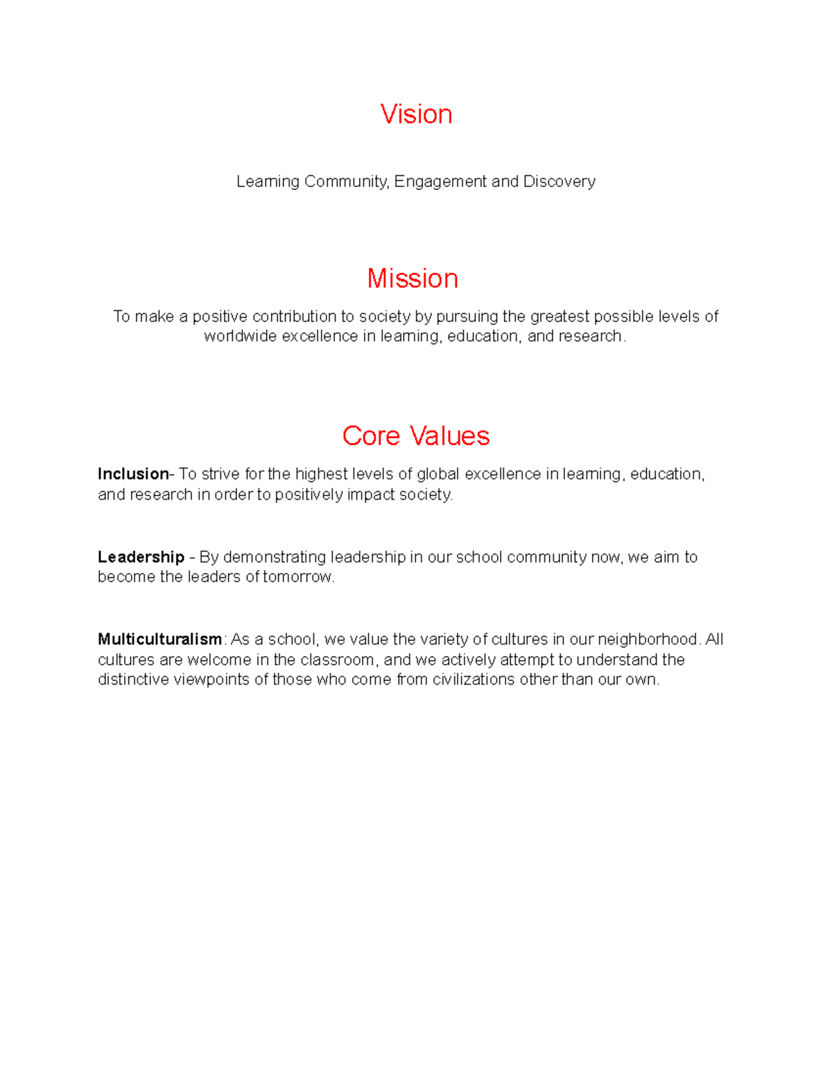 Bacla-an TUP Mission, Vission, Core Values - Vision Learning Community ...