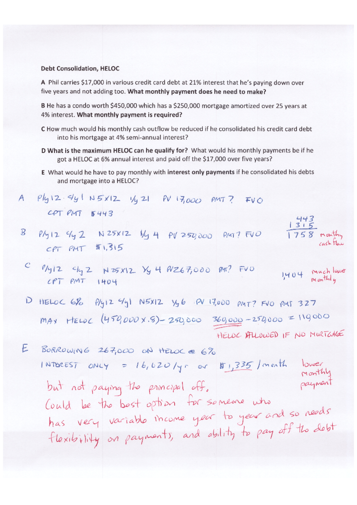 SOLN Debt Consolidation Heloc BFIN 286 Studocu