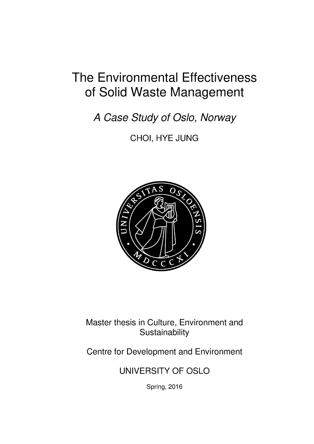 solid waste management phd thesis