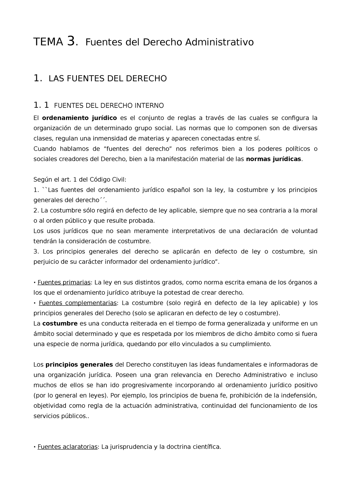 Tema 3 - Derecho Administrativo Apuntes Tema 3 Resumen Grupo 5 - TEMA 3 ...