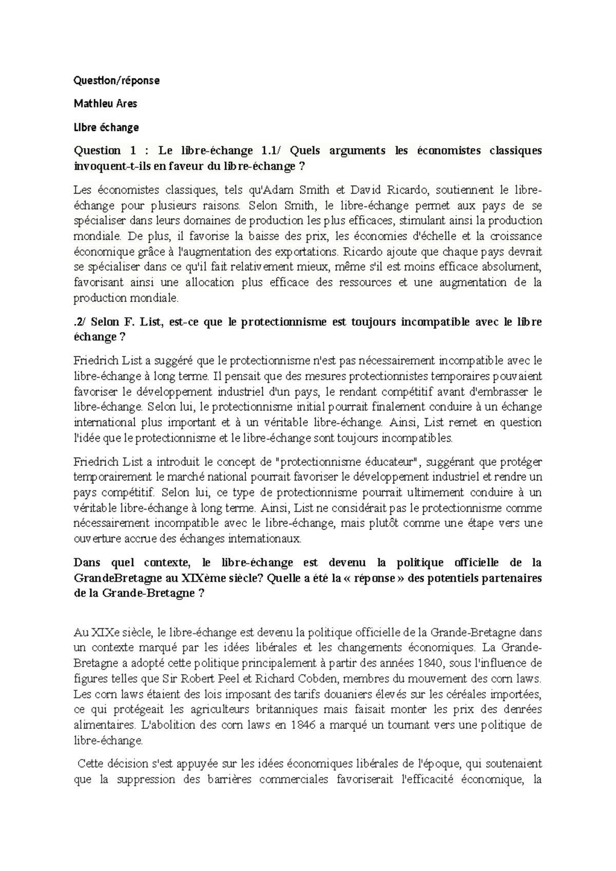 Question examen Mi-session POL220 - Question/réponse Mathieu Ares Libre ...