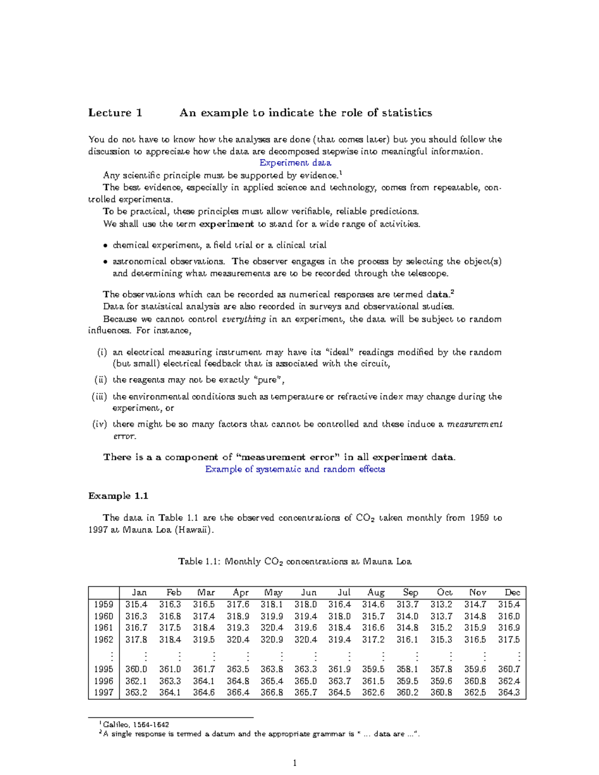 STAT100 Lecture Notes - Week 1 - Lecture 1 An example to indicate the ...