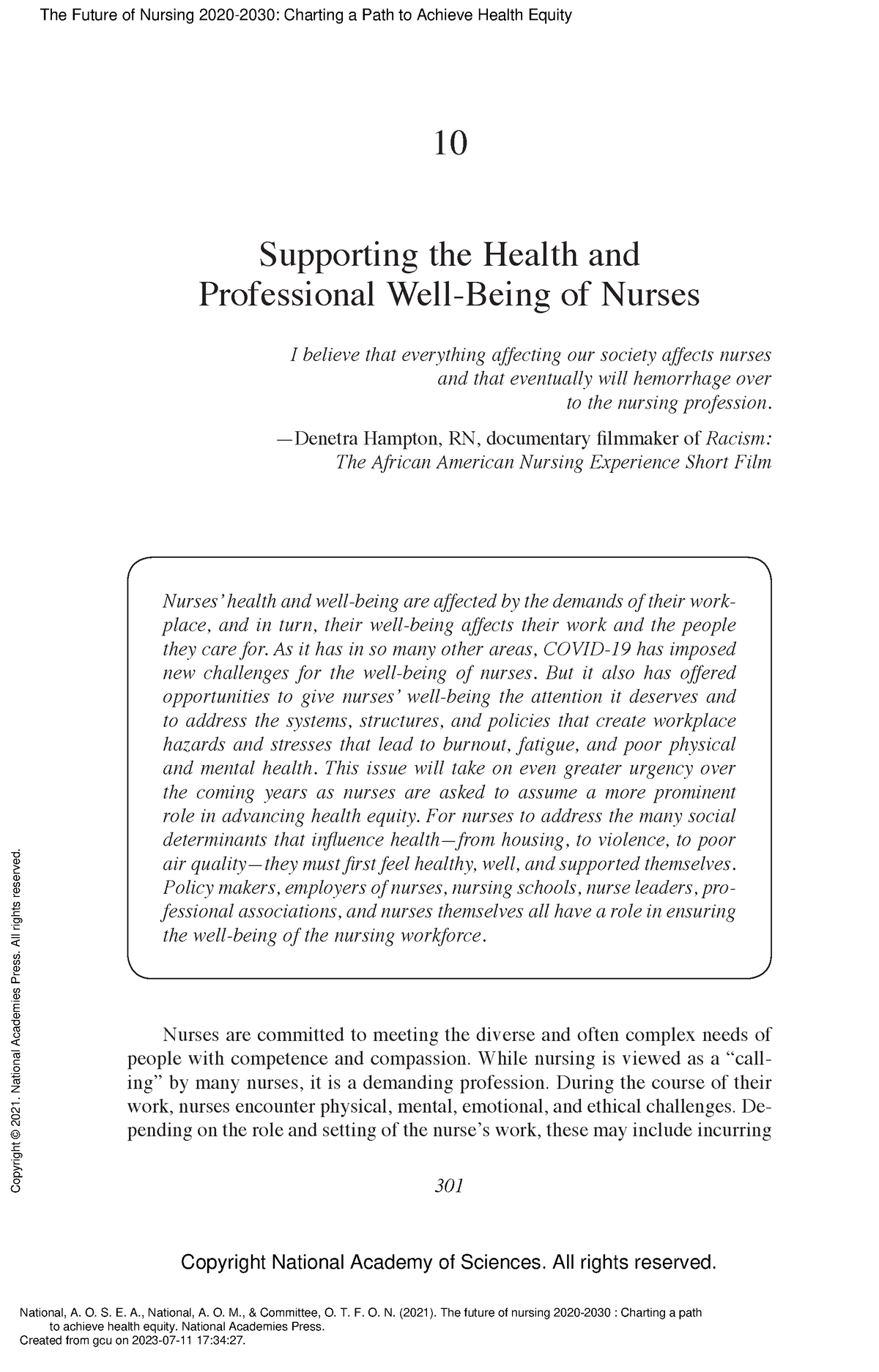 The Future Of Nursing 2020 2030 Charting A Path To Copyright National   Thumb 1200 1874 