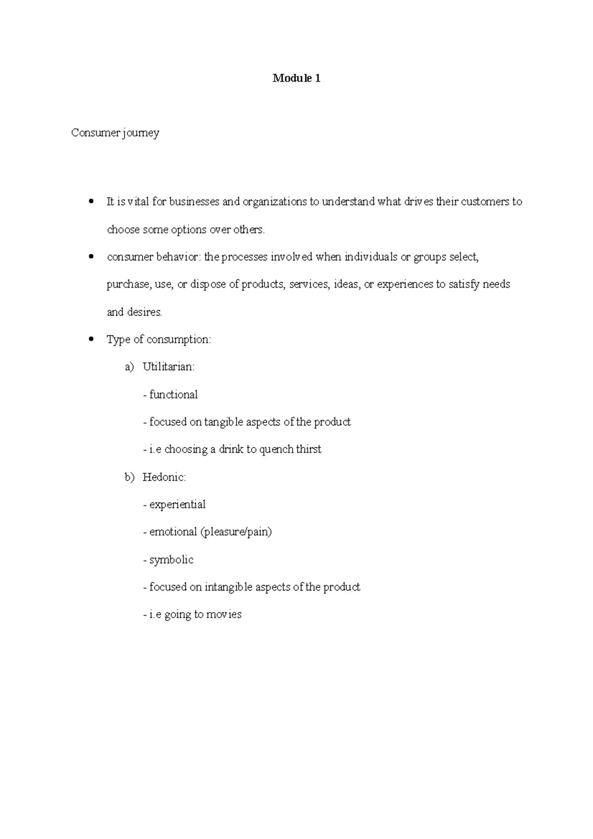 Note MKTG2501 - Lecture Notes 1-6 - Module 1 Consumer Journey It Is ...