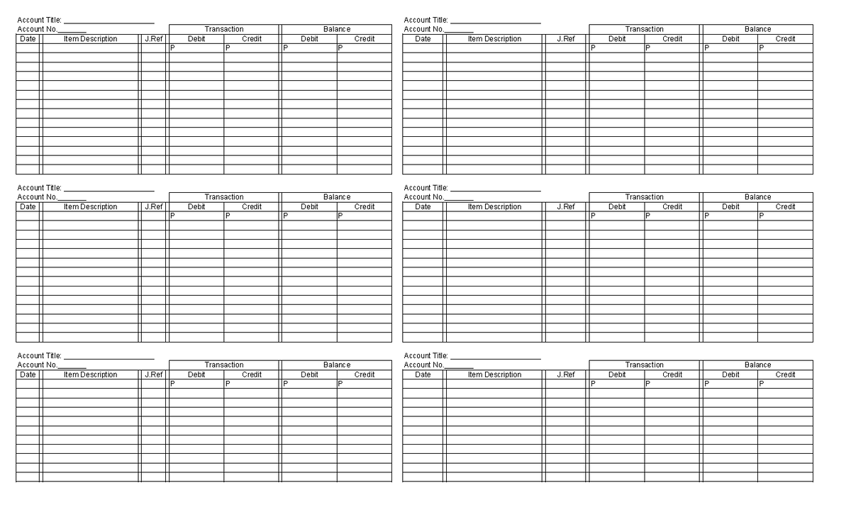 Practice SET General Ledger GL - Account Title ...