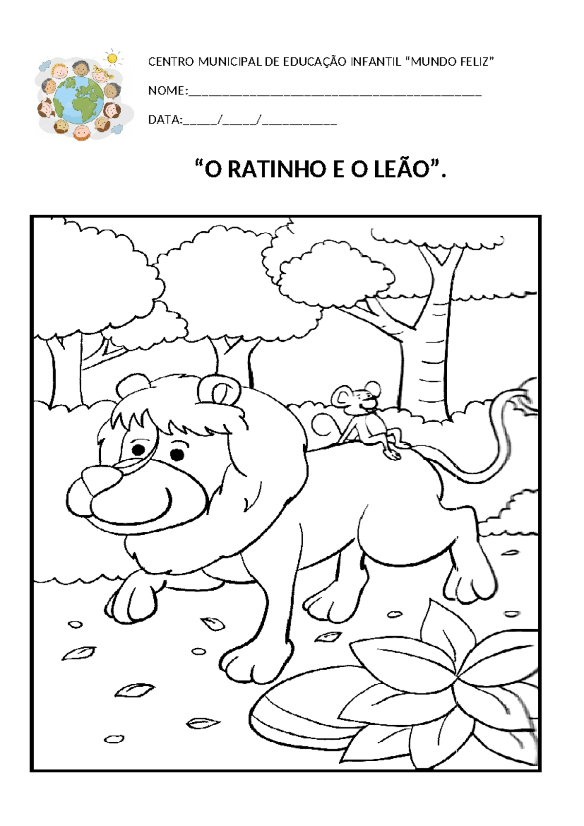 O Ratinho E O LEAO - Práticas Pedagógicas História - CENTRO MUNICIPAL ...