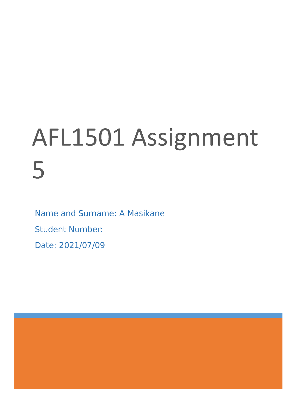 afl1501 assignment 5 semester 2