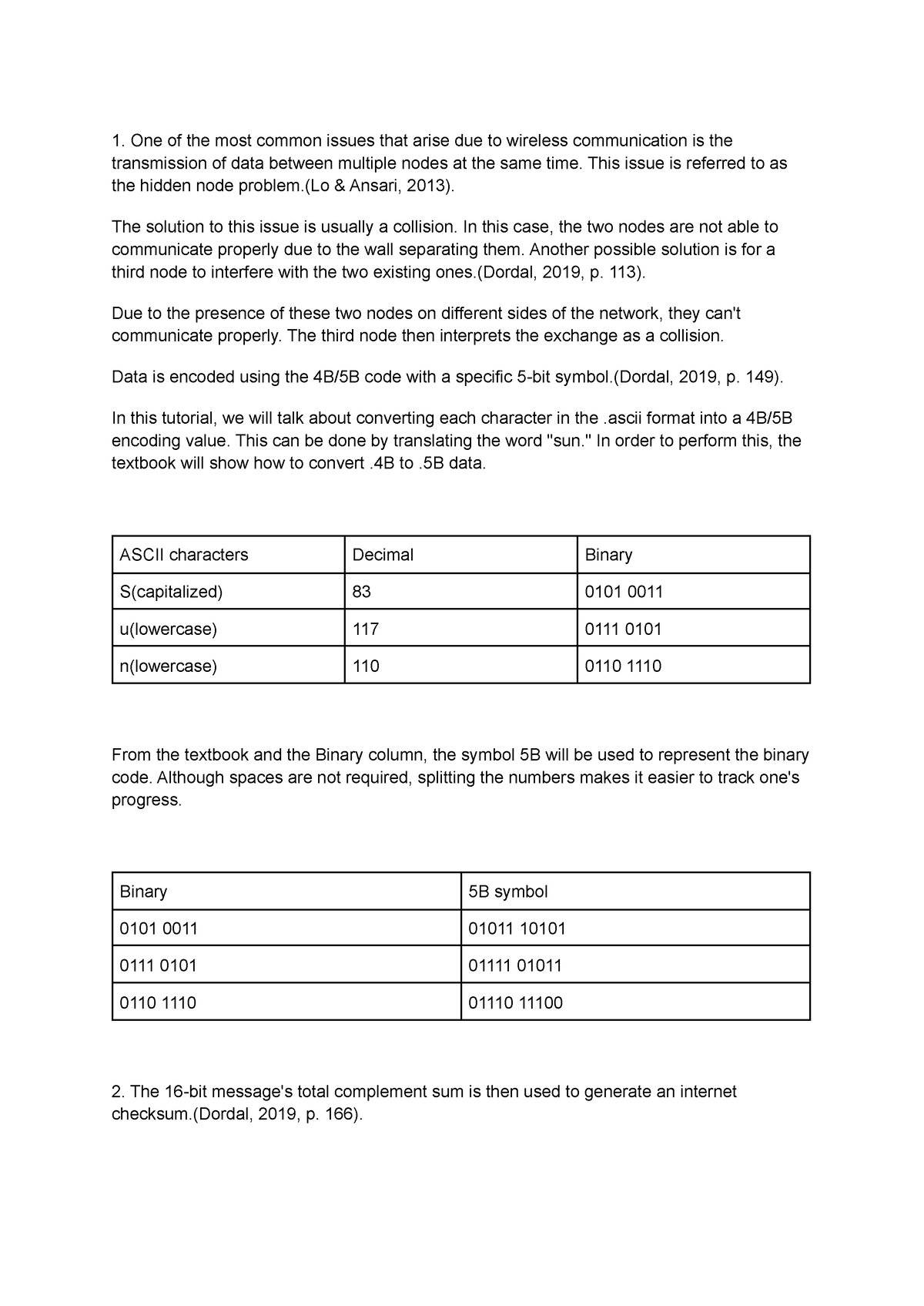 cs 2204 written assignment unit 3