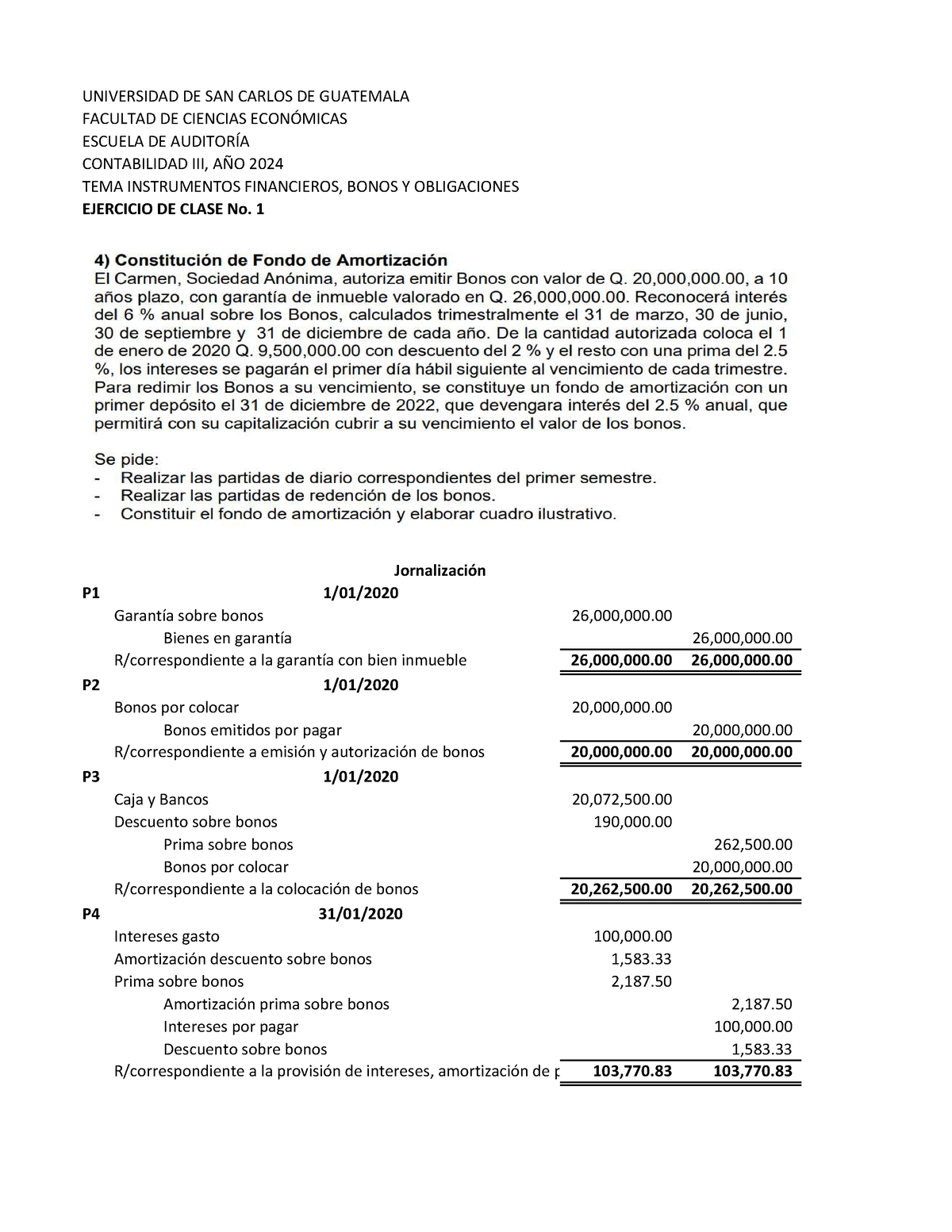 1.4 Constitución De Fondo De Amortización Bonos Y Obligaciones ...