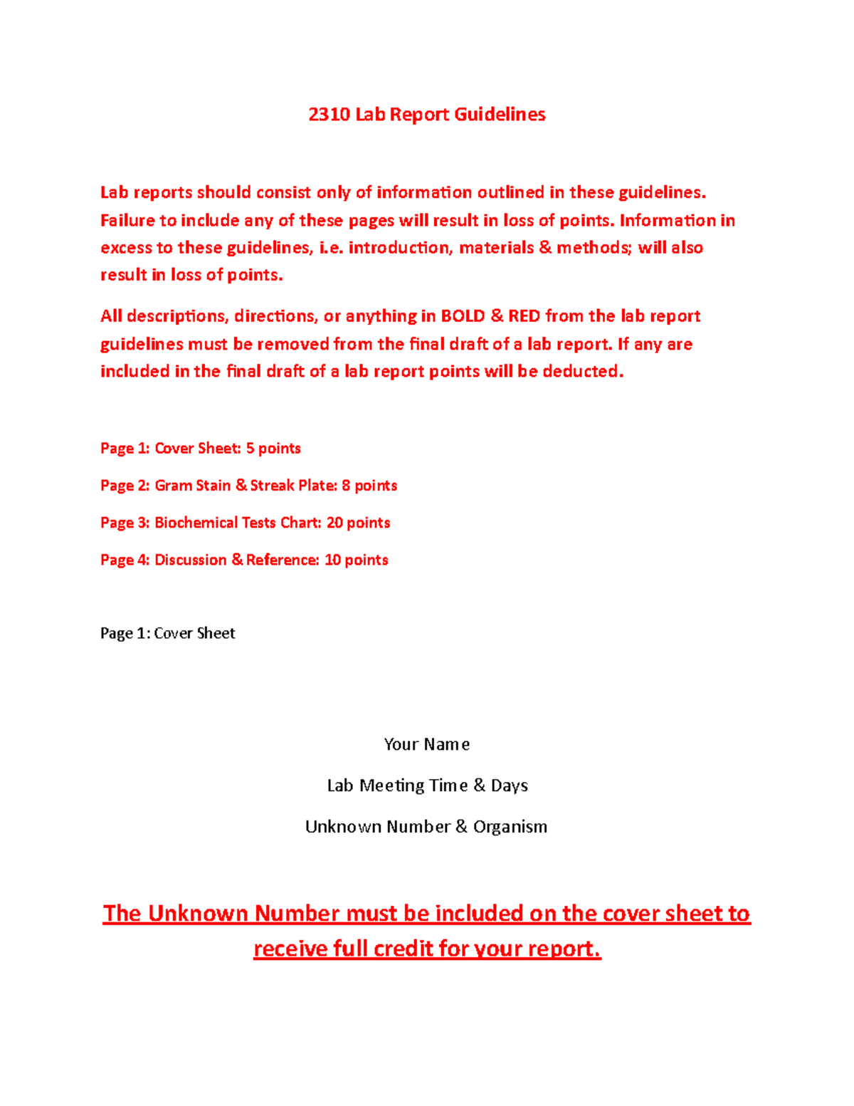 2310 Lab Report Guidelines online 2310 Lab Report Guidelines Lab