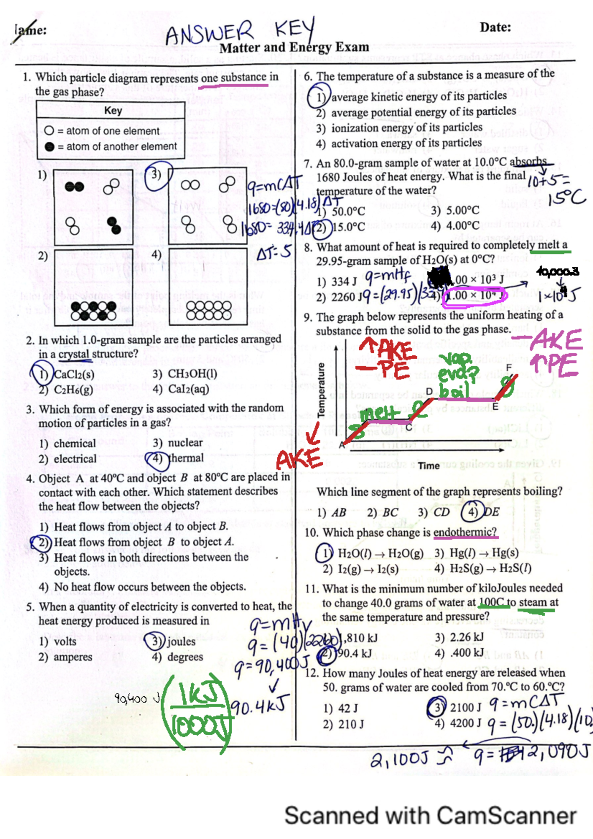 Kami Export - Unit 2 practice test answer key (1) - CHEM 352 - Studocu