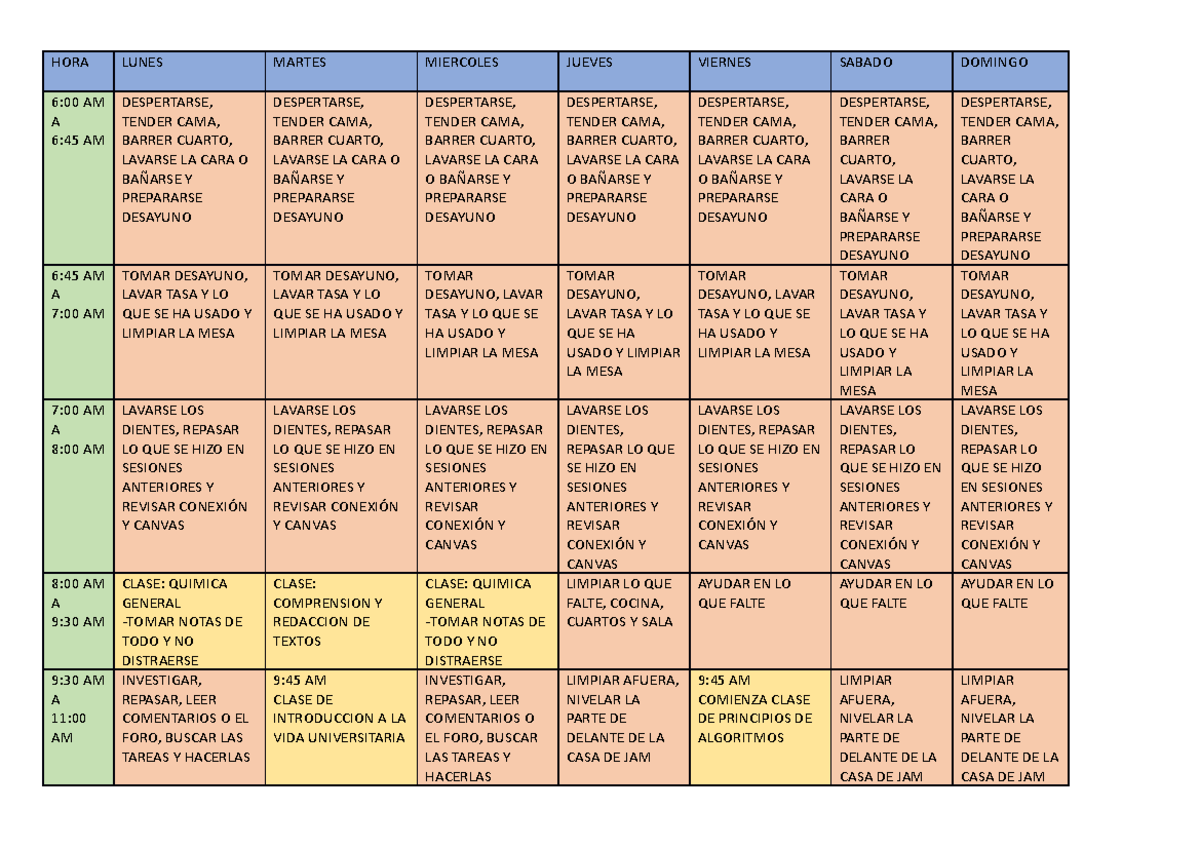horario-listo-hora-lunes-martes-miercoles-jueves-viernes-sabado