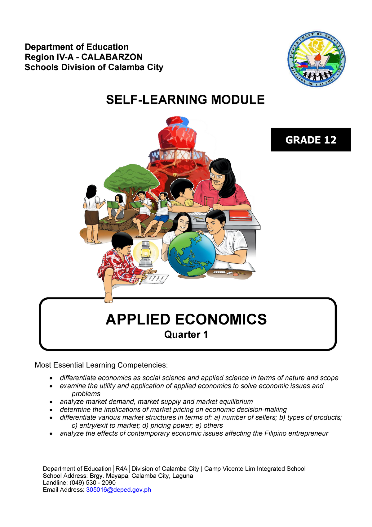 Applied Economics Quarter 1 Module - GRADE 12 Department Of Education ...