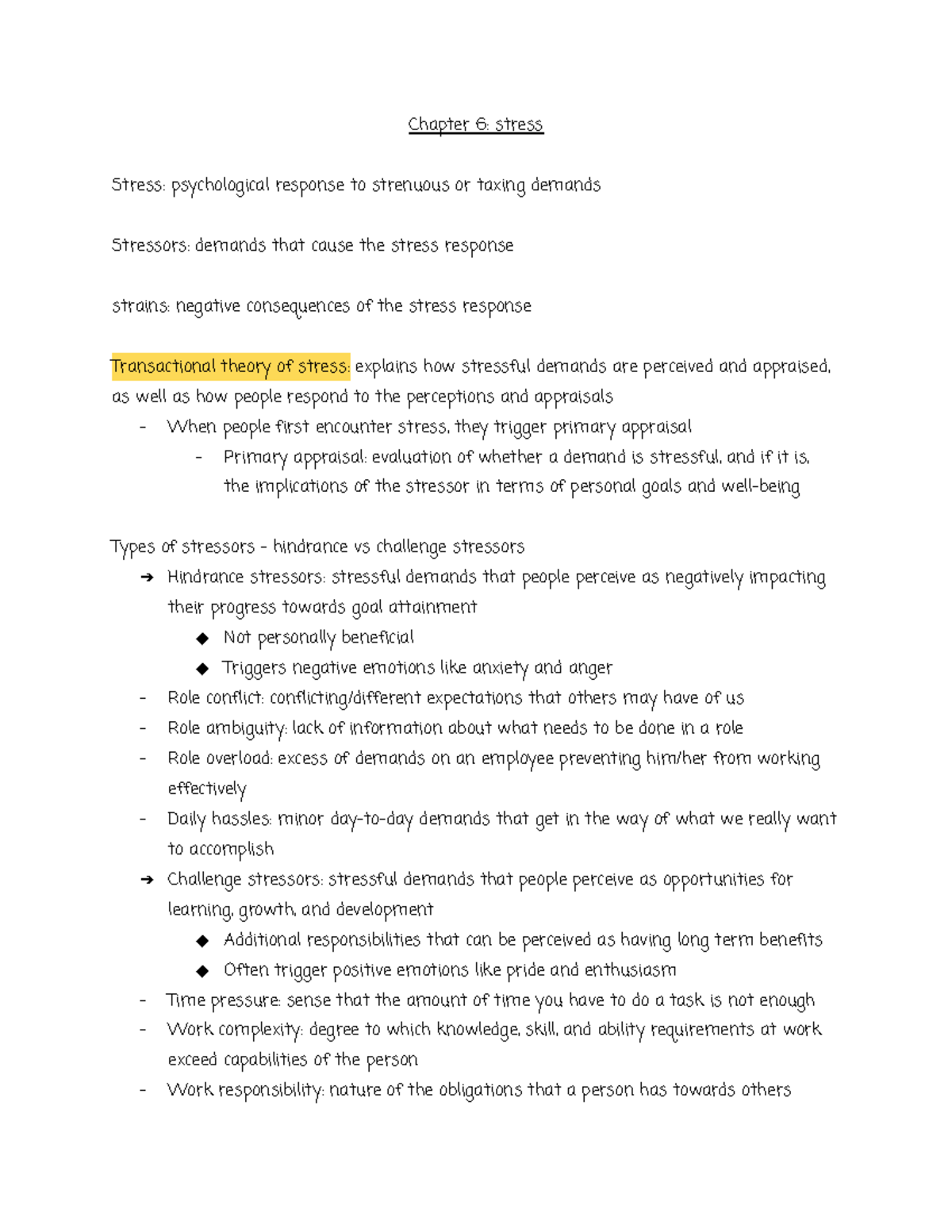 Chapter 6 Stress - Lecture Notes - Chapter 6: Stress Stress ...