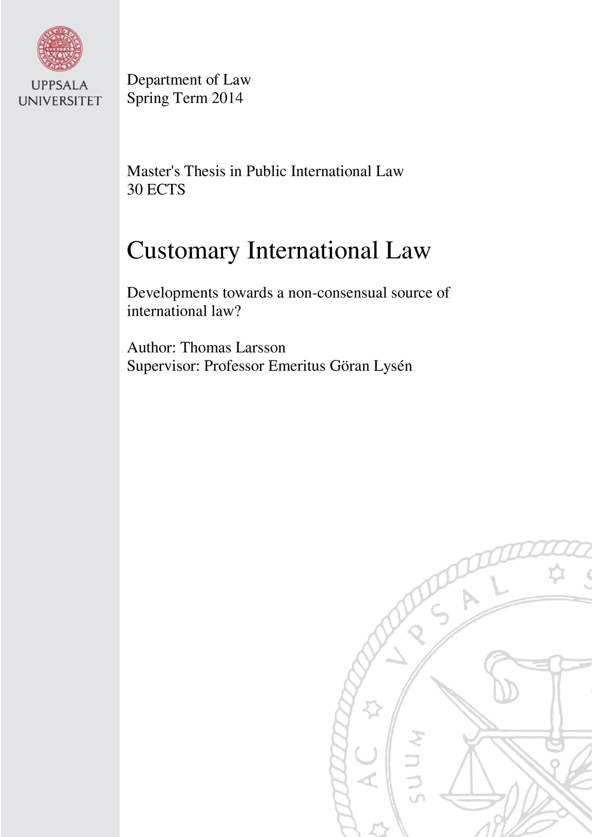 law master thesis